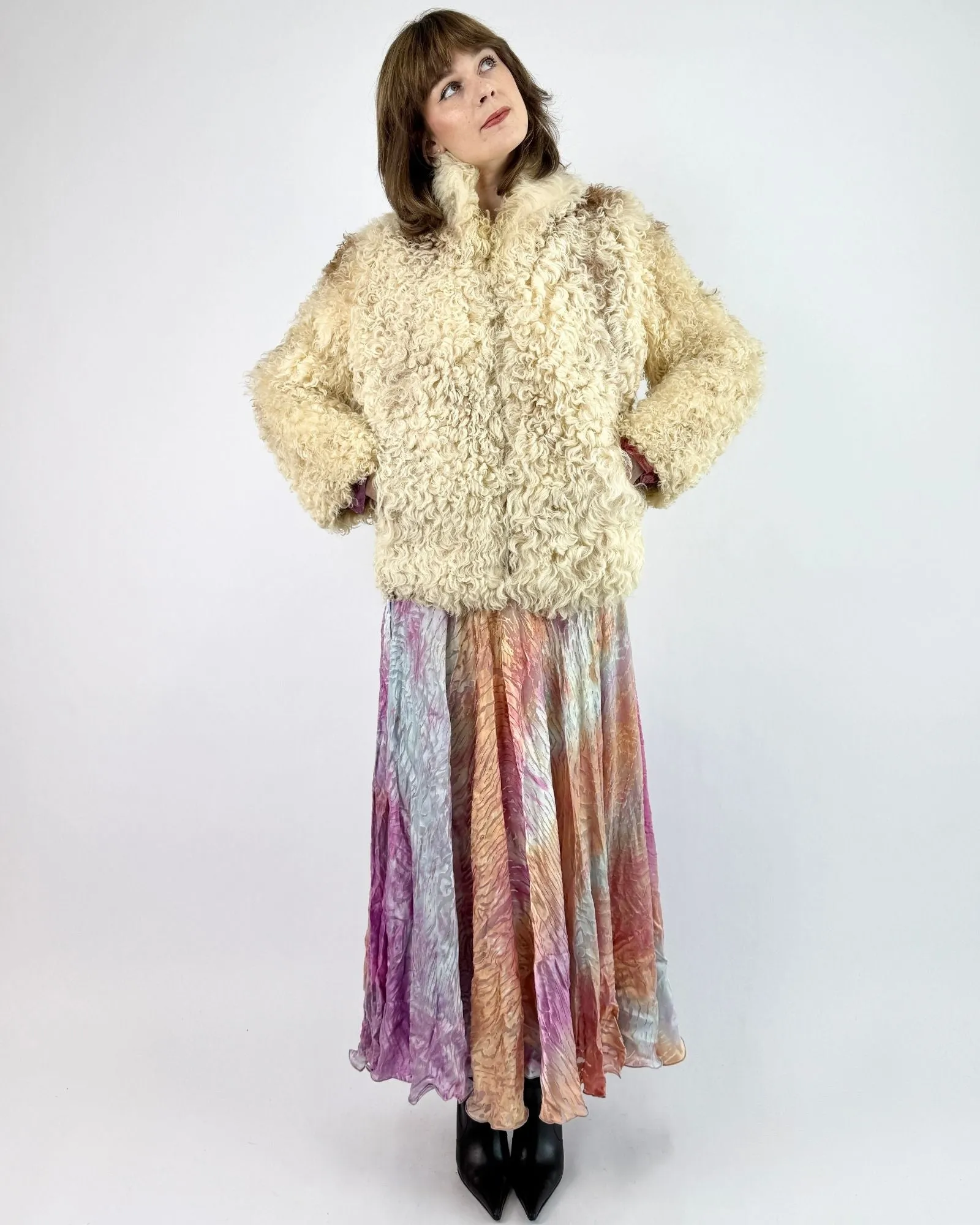 Wander All You Want Curly Lamb Coat sold by Feathers Vintage