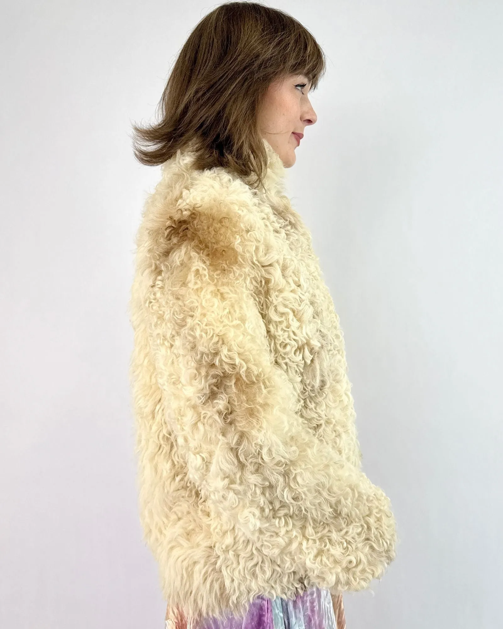 Wander All You Want Curly Lamb Coat sold by Feathers Vintage product image thumbnail 4
