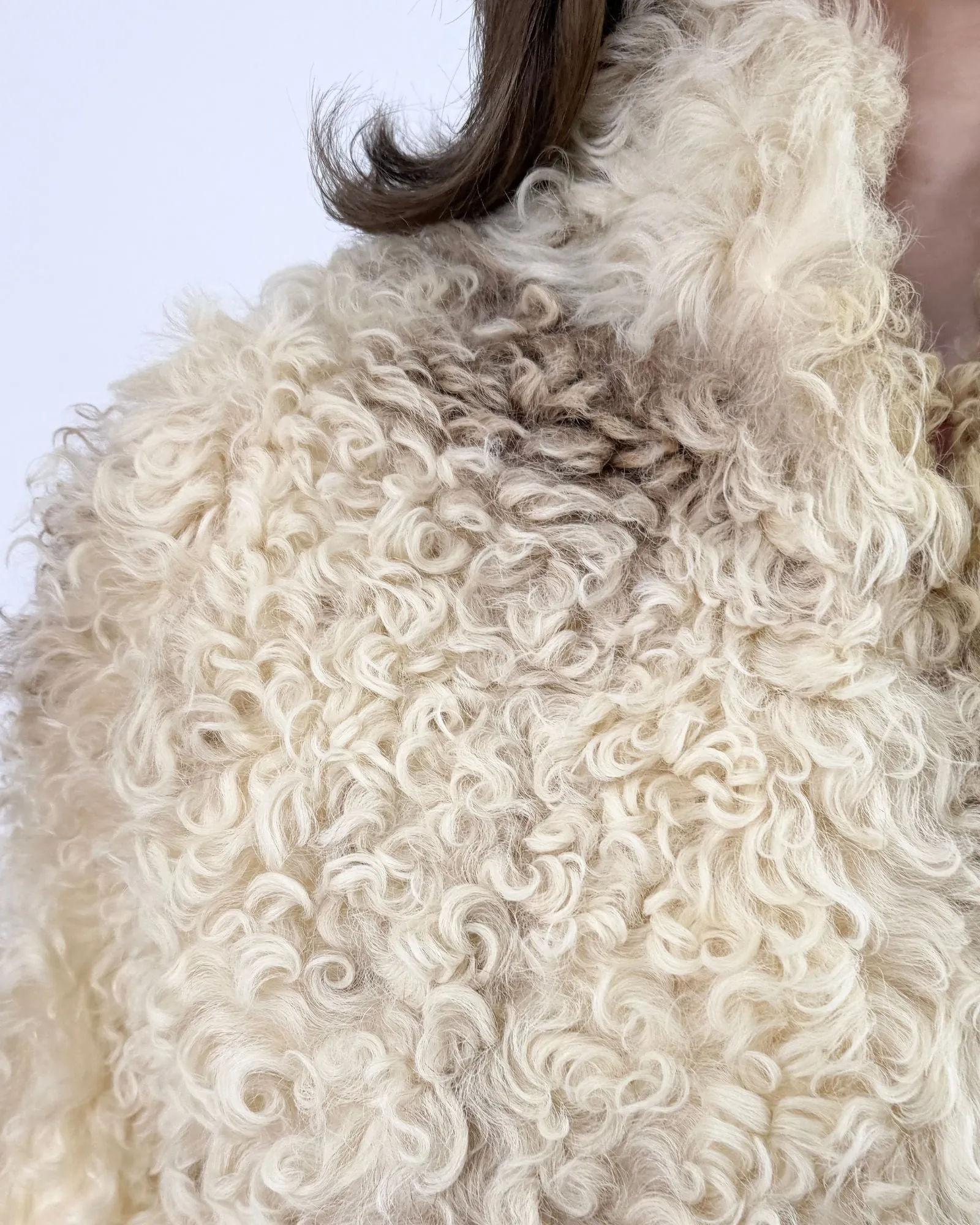 Wander All You Want Curly Lamb Coat sold by Feathers Vintage product image thumbnail 3