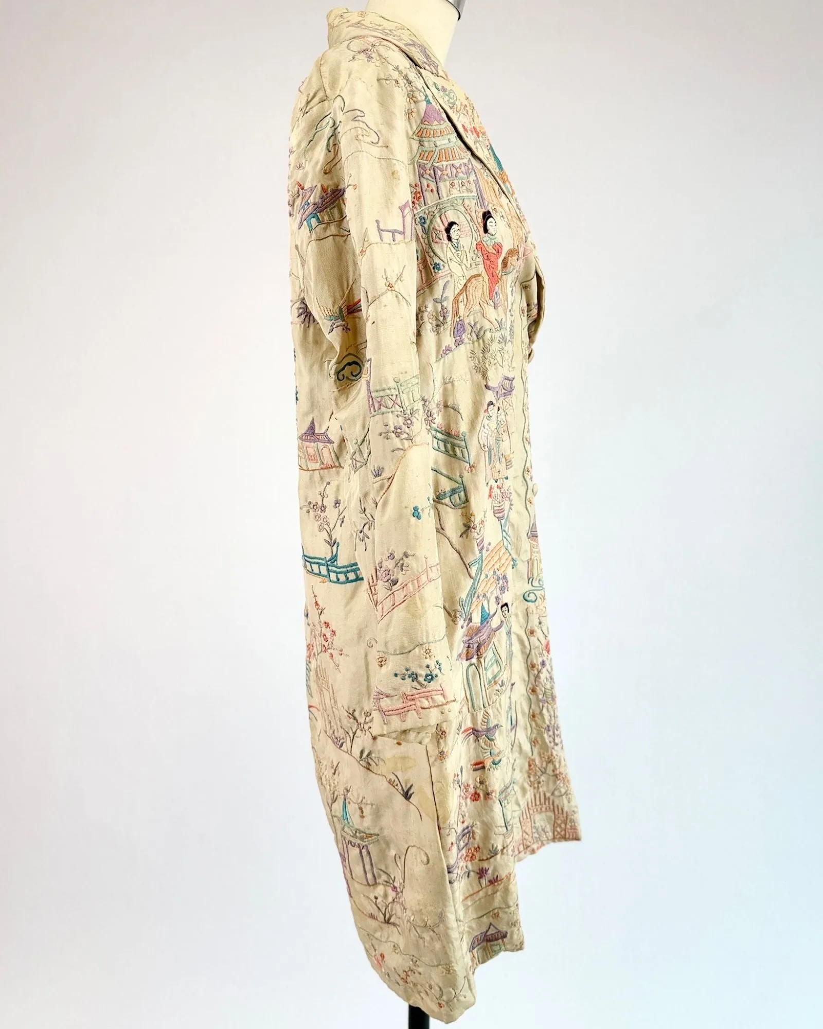 1920's Embroidered Chinese Robe sold by Feathers Vintage product image thumbnail 3