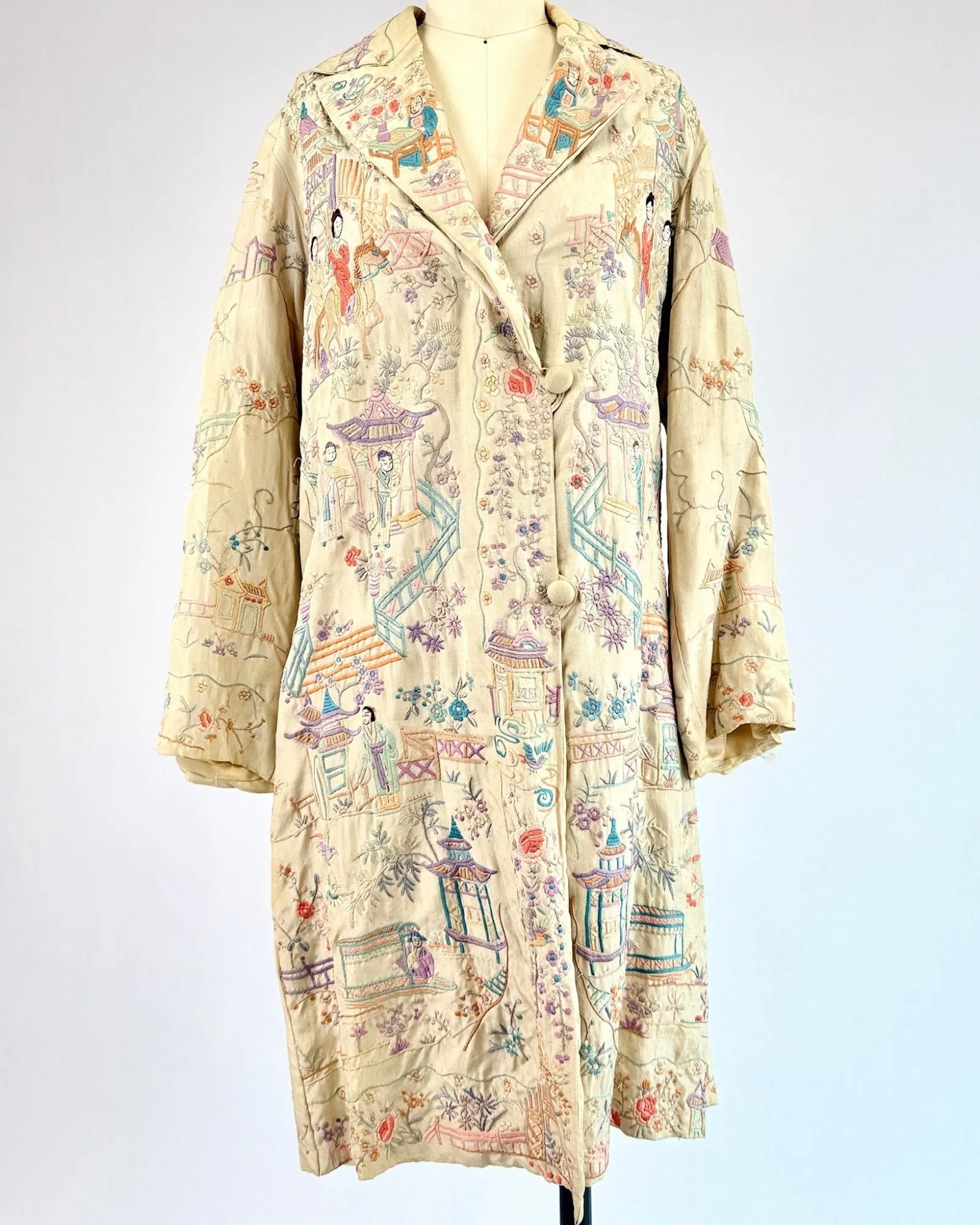 1920's Embroidered Chinese Robe sold by Feathers Vintage
