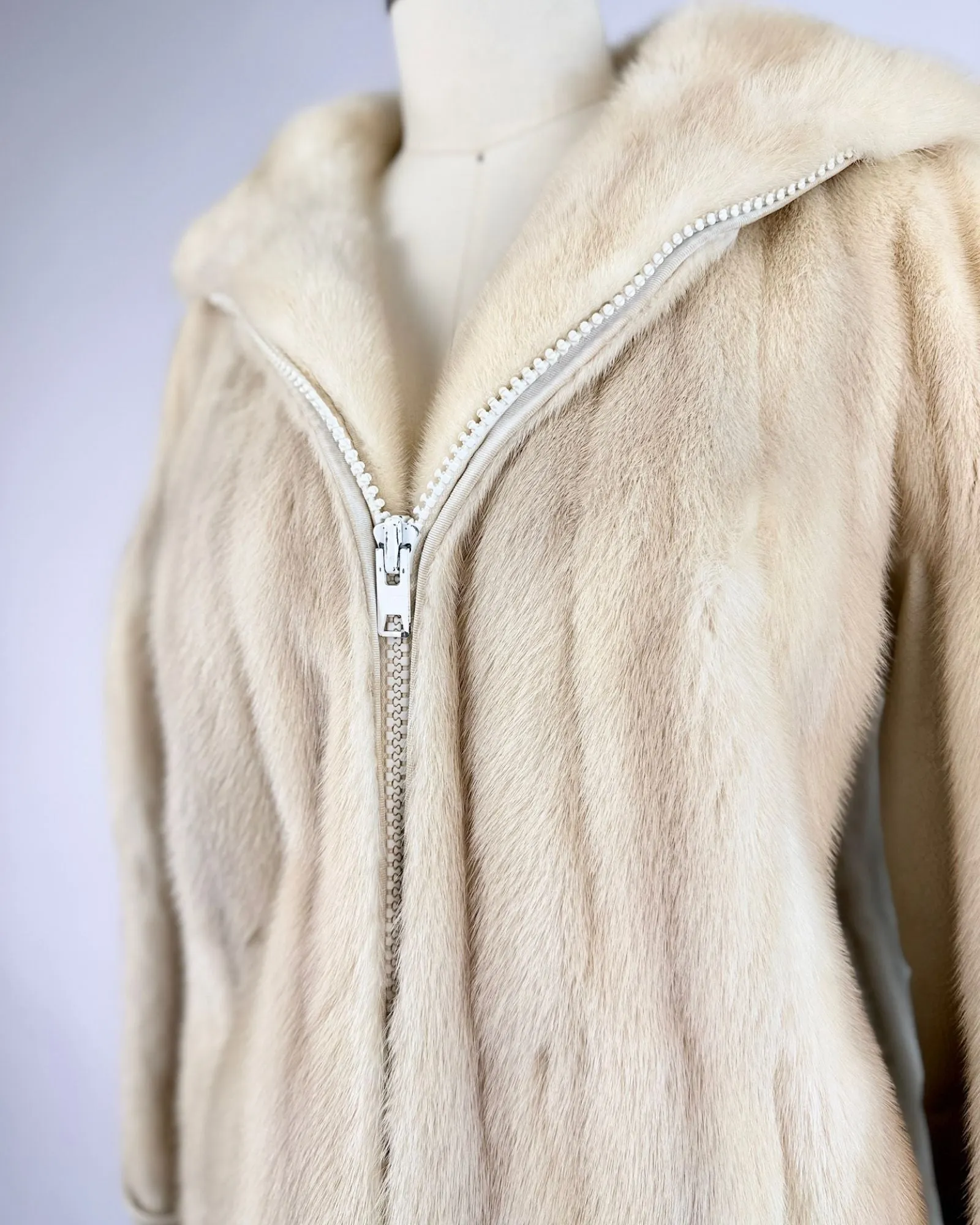 Cream Neiman Marcus Mink Coat sold by Feathers Vintage product image thumbnail 2