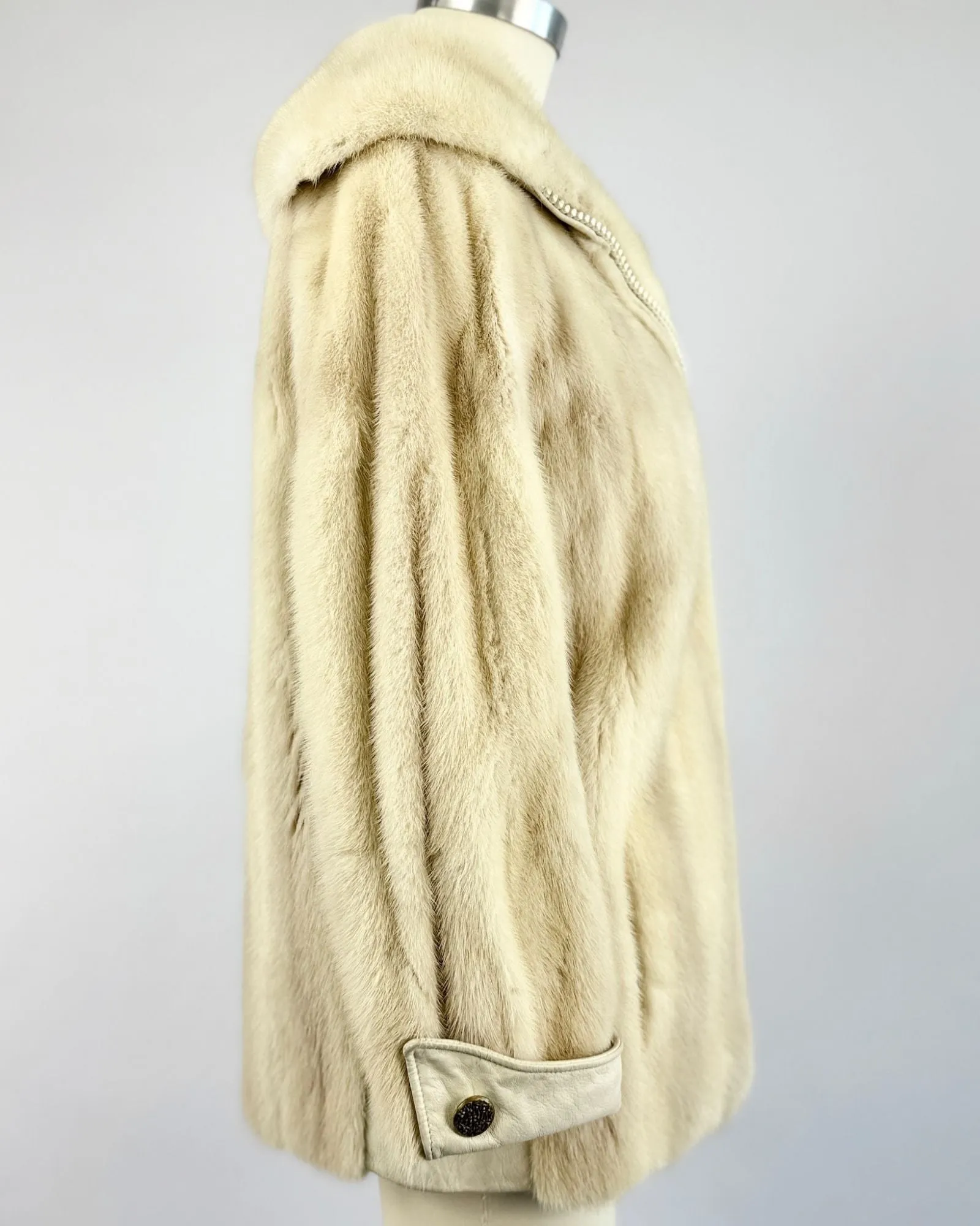 Cream Neiman Marcus Mink Coat sold by Feathers Vintage product image thumbnail 4