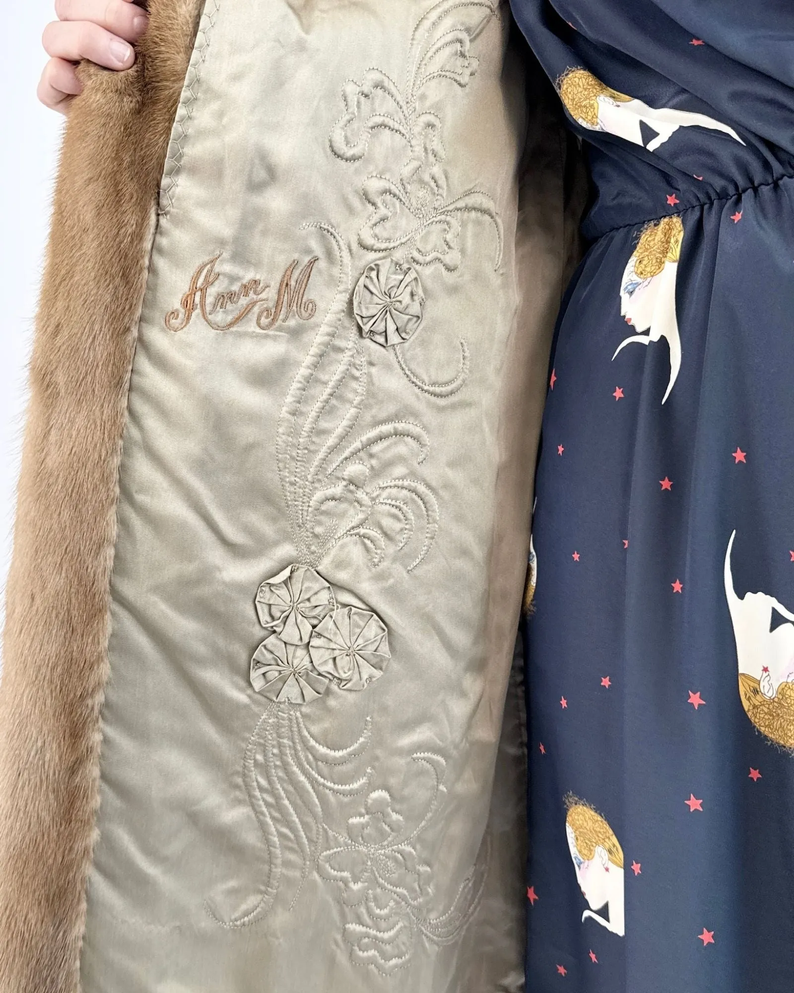 Scenic Drives Brown Mink Car Coat sold by Feathers Vintage product image thumbnail 3