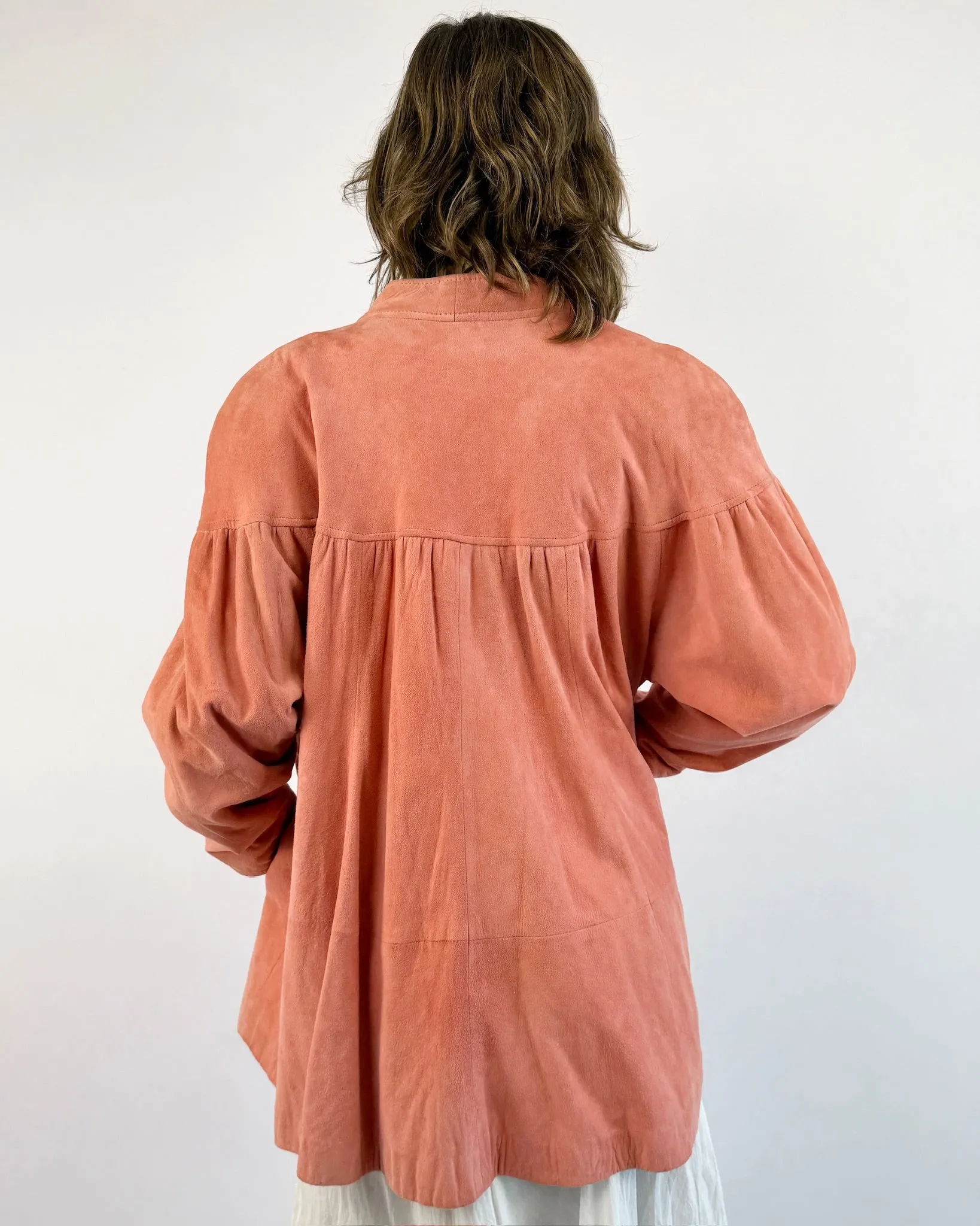 Walk With Me Pink Suede 80s Jacket sold by Feathers Vintage product image thumbnail 4