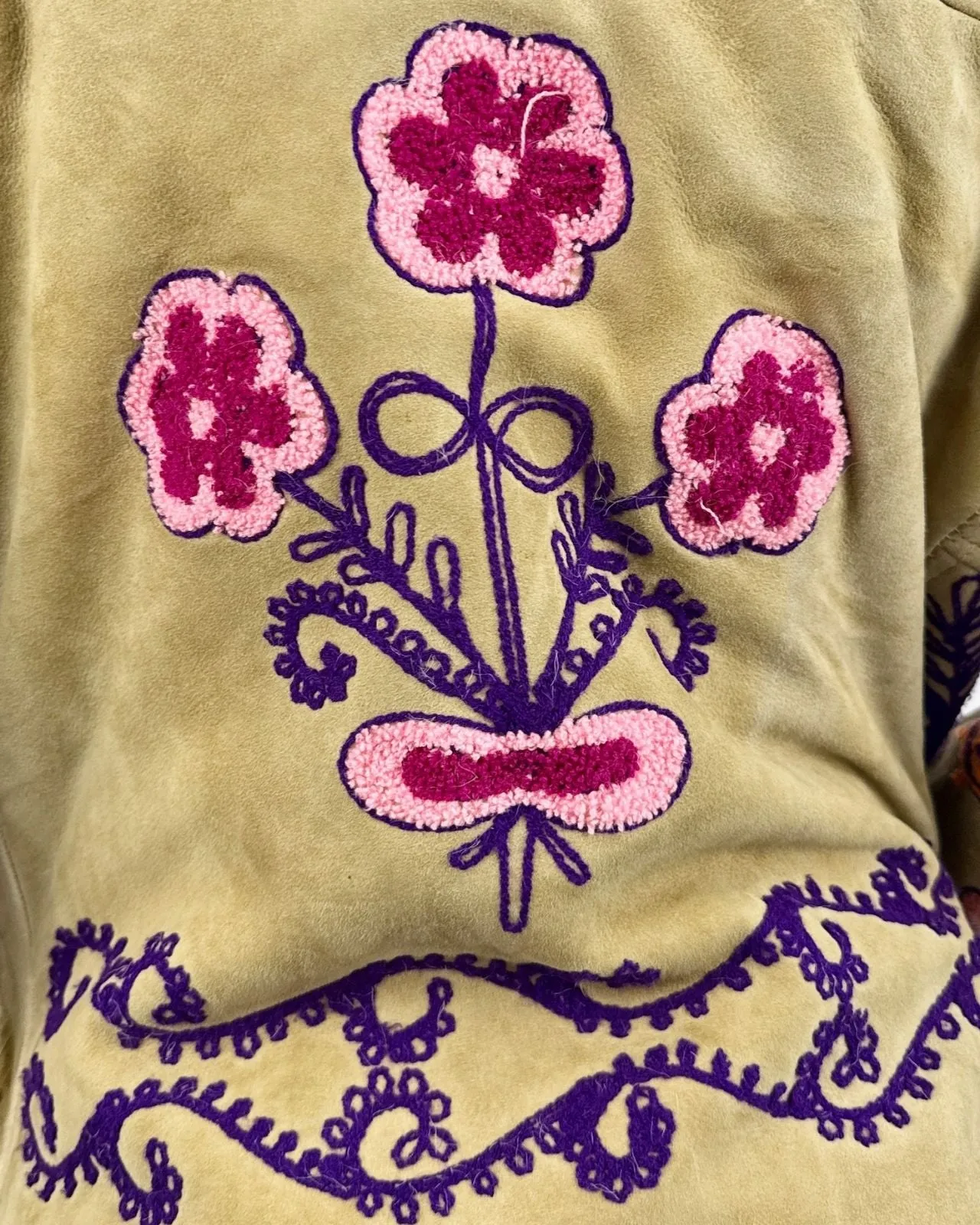 Penny Lane In Love Embroidered Afghan Shearling Coat sold by Feathers Vintage product image thumbnail 3