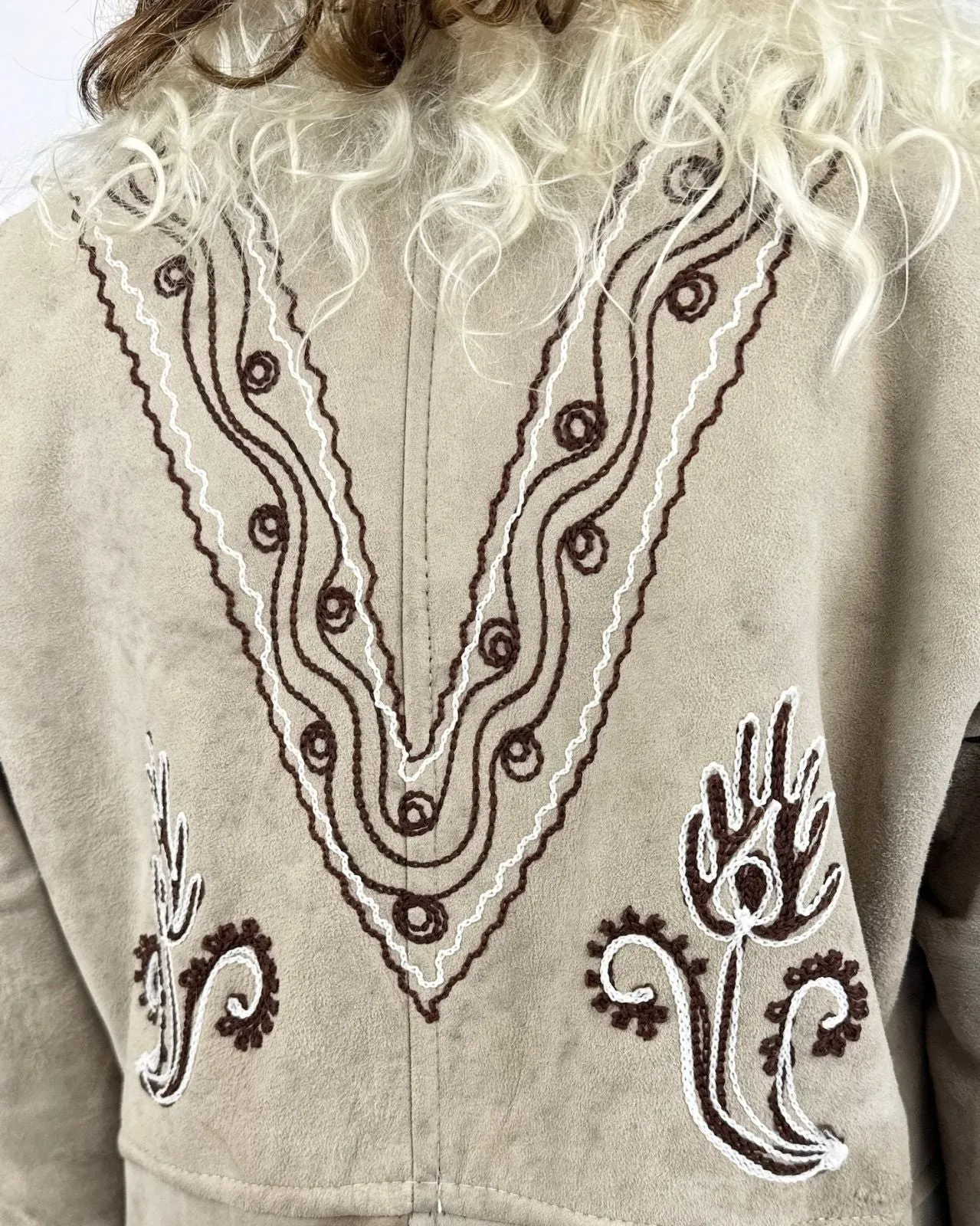 Dreams Come True Grey Afghan Shearling Coat sold by Feathers Vintage product image thumbnail 3