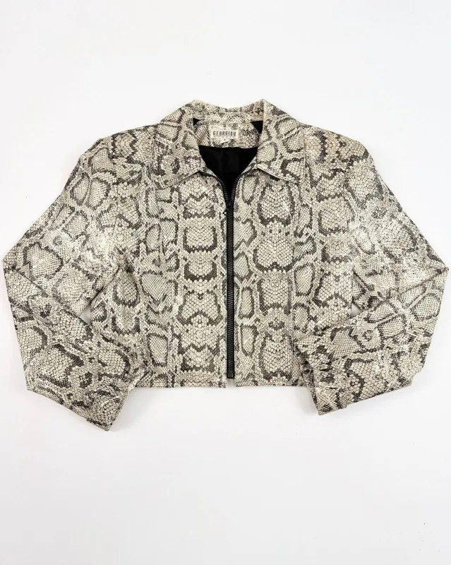 Y2K Faux Python Jacket made by Feathers Vintage