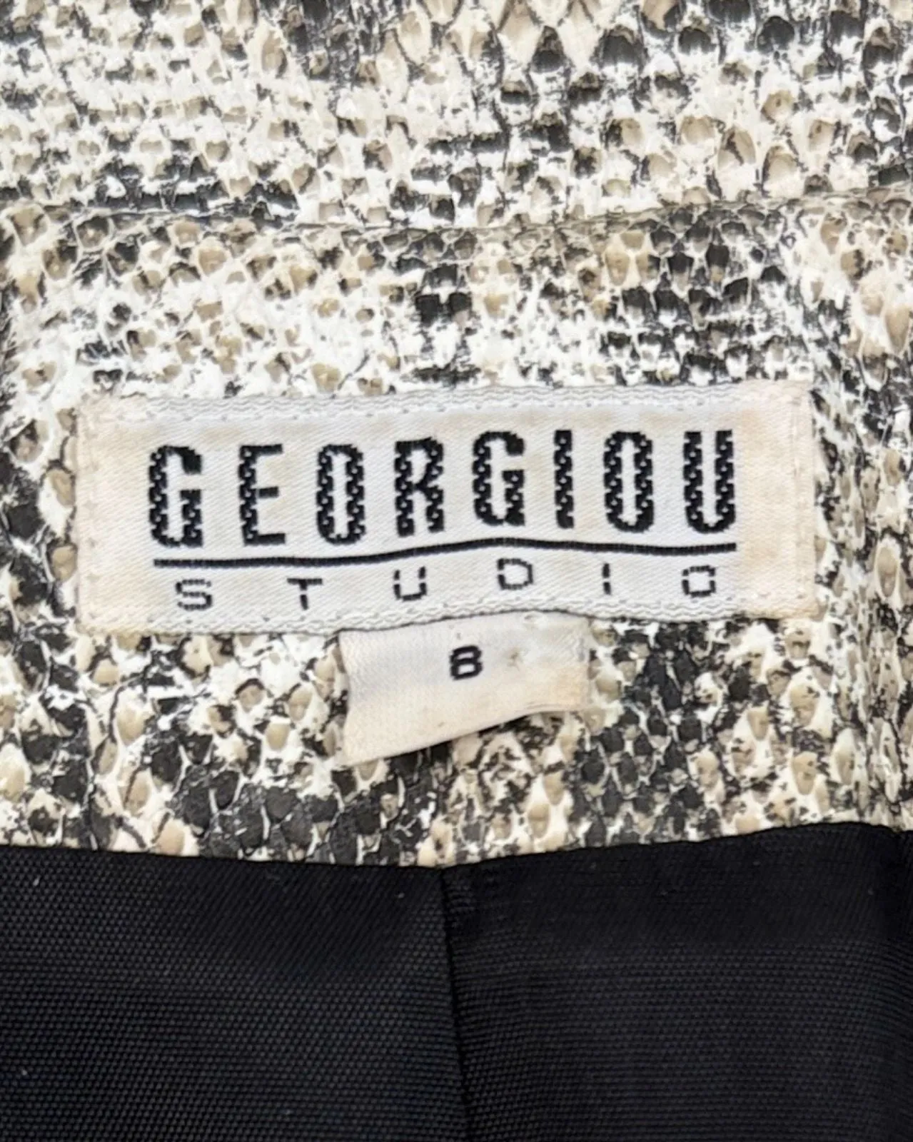 Y2K Faux Python Jacket sold by Feathers Vintage product image thumbnail 5