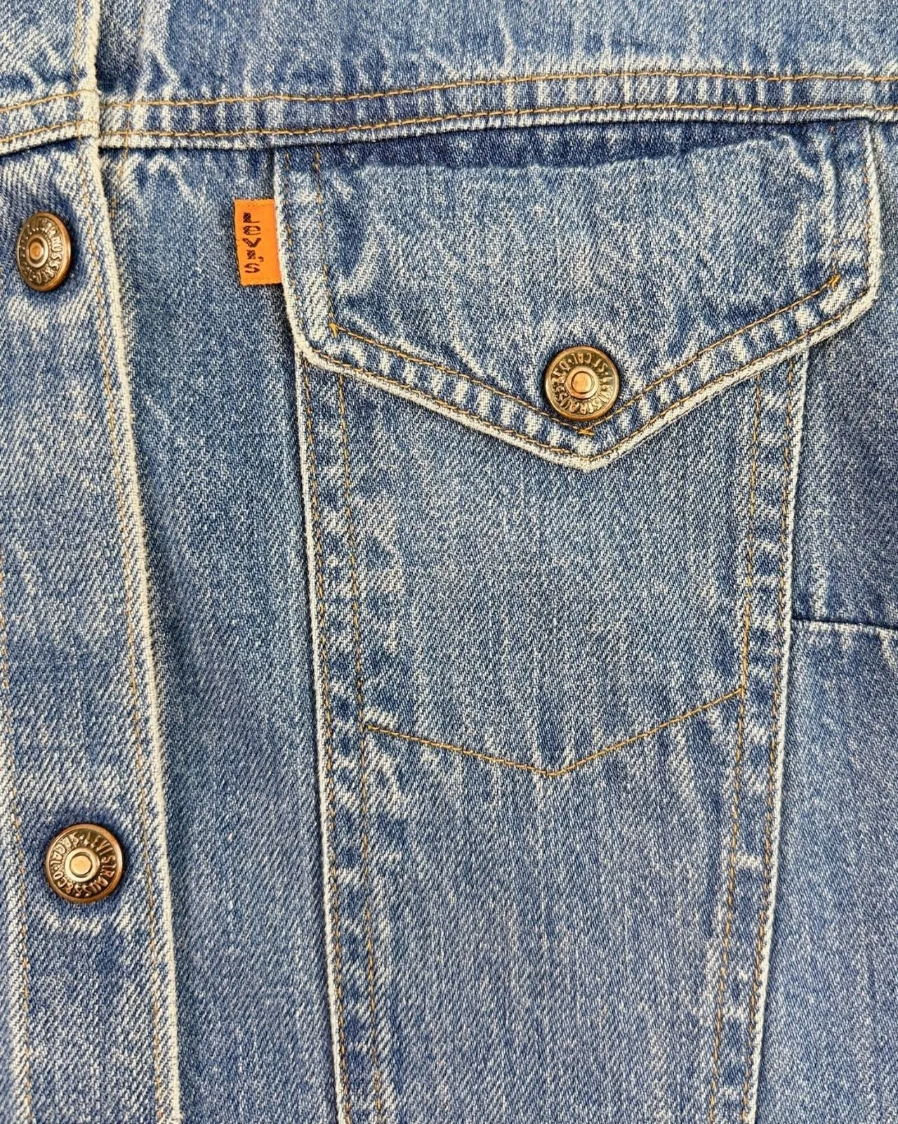 70s Orange Tab Levi's Denim Jacket sold by Feathers Vintage product image thumbnail 2