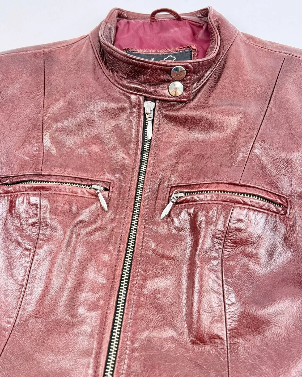 Oxblood Leather Jacket sold by Feathers Vintage product image thumbnail 2