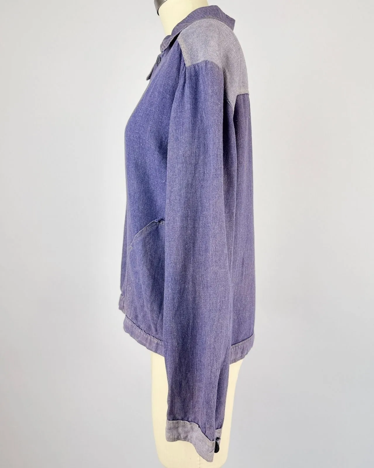 Purple French Workwear Jacket sold by Feathers Vintage product image thumbnail 3