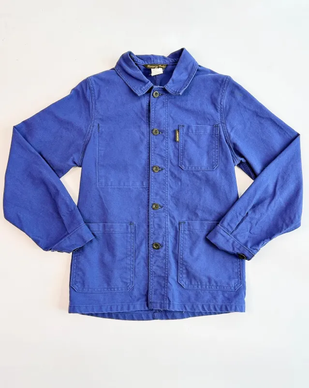 French Blue Workwear Jacket made by Feathers Vintage