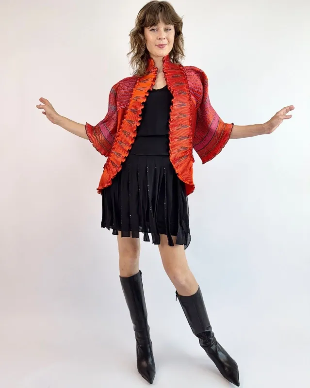 Zandra Rhodes Unfolding Beauty Jacket made by Feathers Vintage