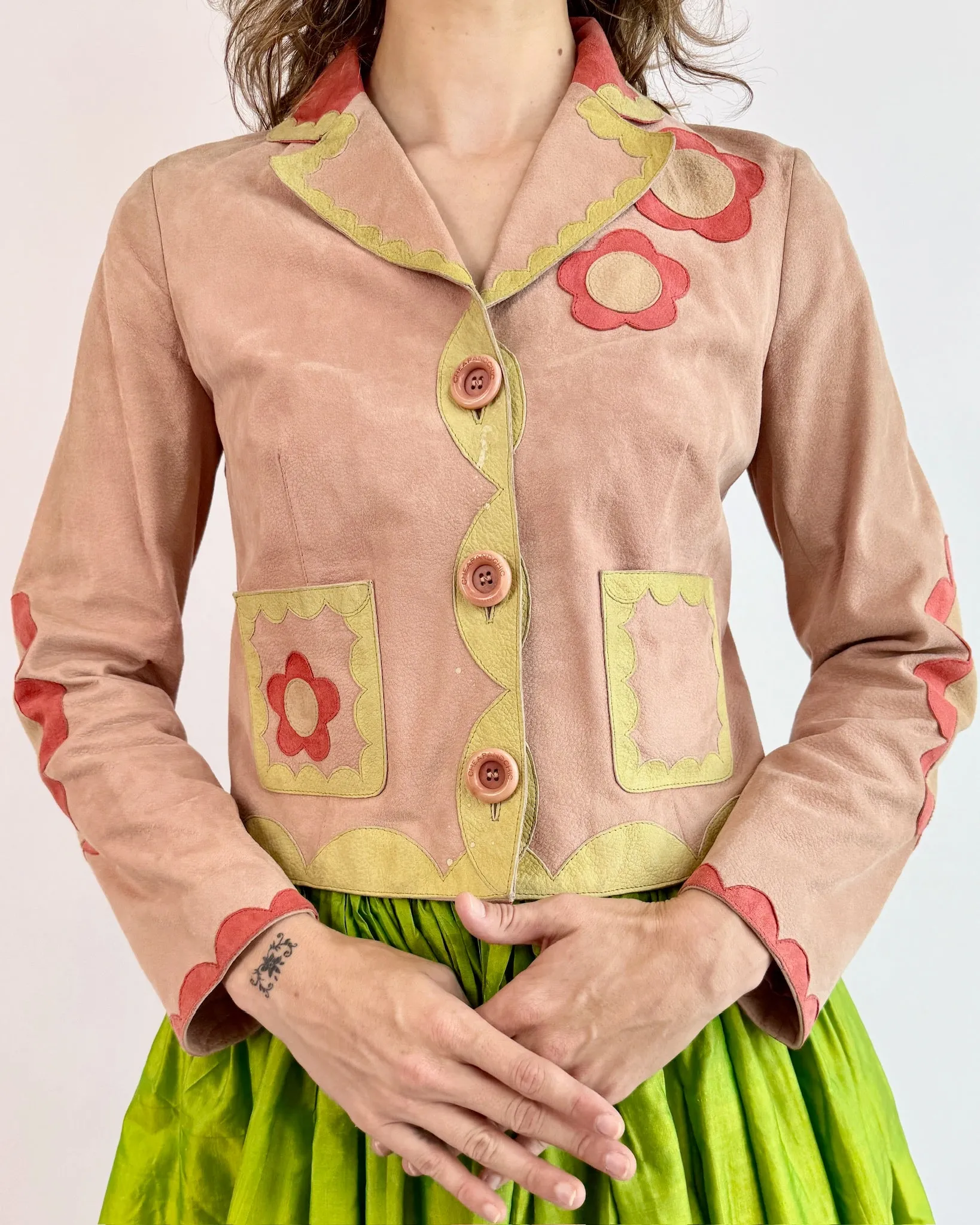 Moschino The Power of Flowers Leather Jacket sold by Feathers Vintage product image thumbnail 2
