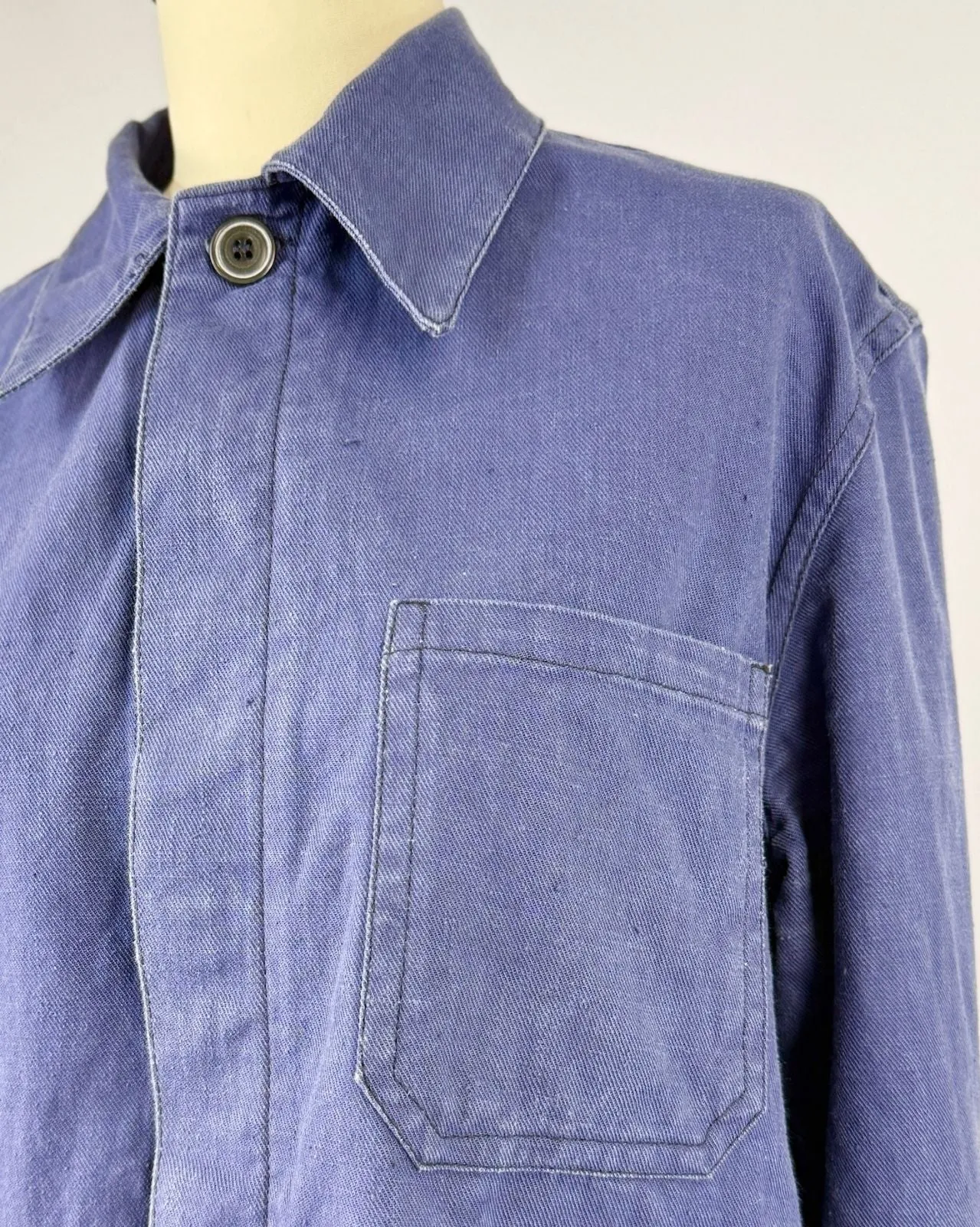 Navy Euro Workwear Jacket sold by Feathers Vintage product image thumbnail 2