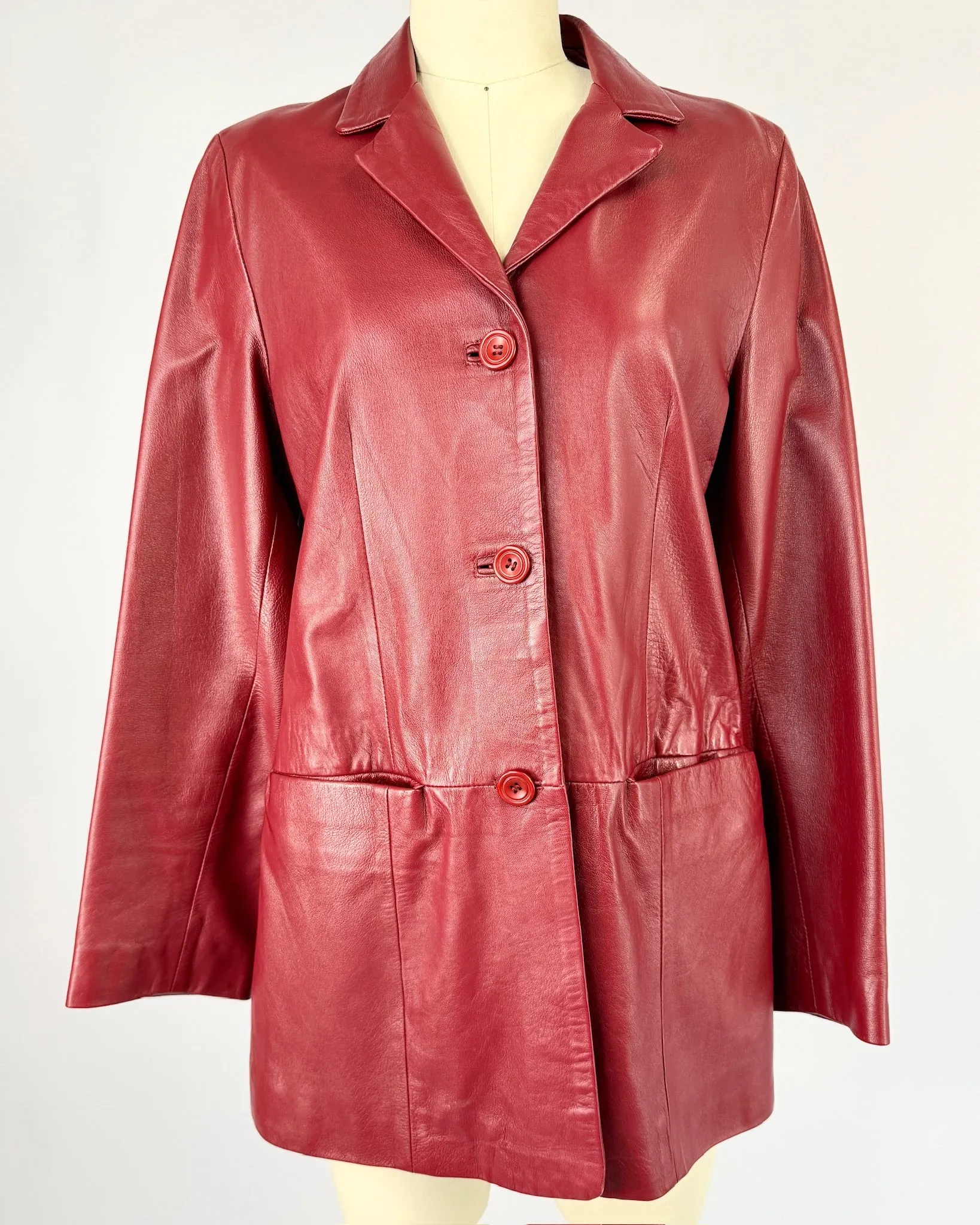 Cuoieria Fiorentina Italian Red Jacket sold by Feathers Vintage