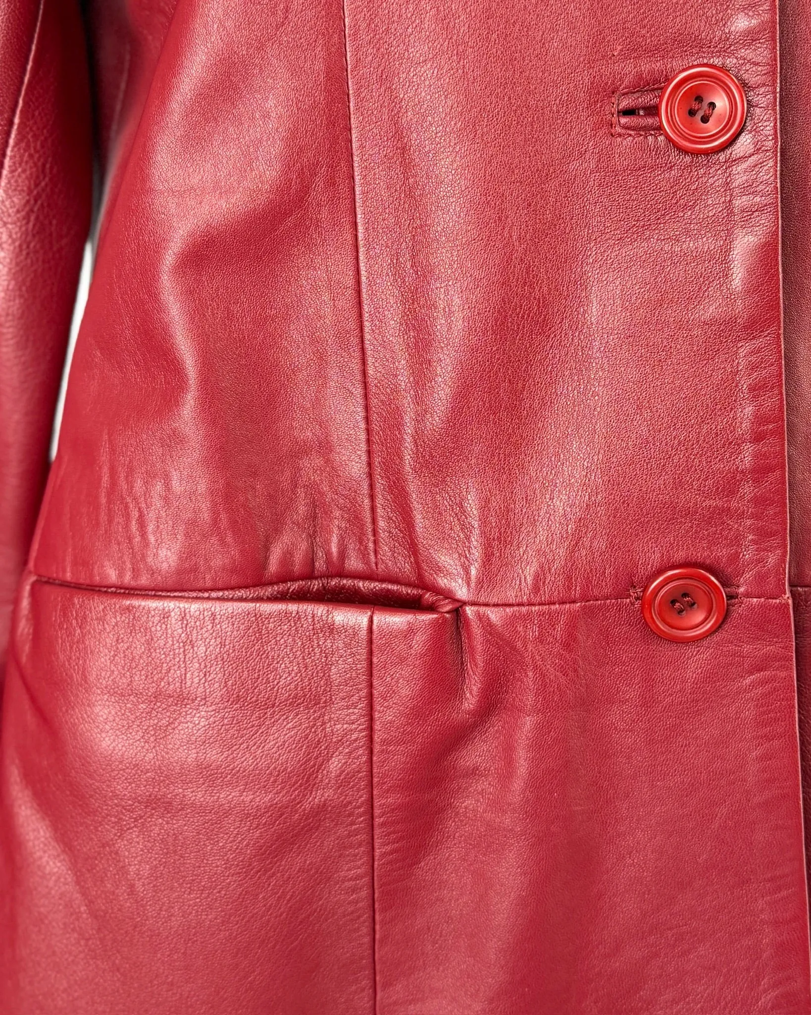 Cuoieria Fiorentina Italian Red Jacket sold by Feathers Vintage product image thumbnail 2