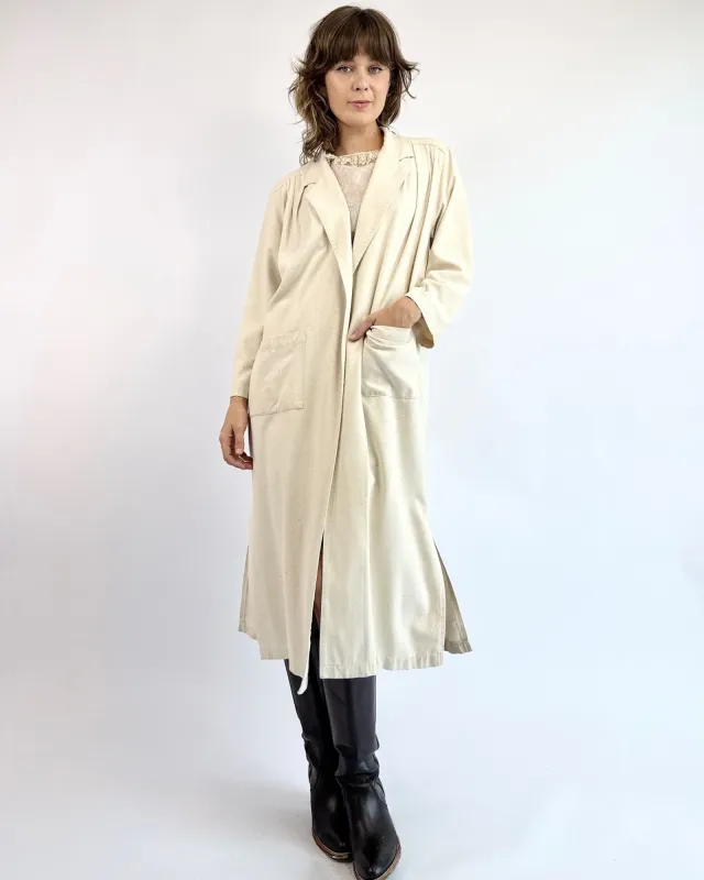 Hint of Vanilla Draped Duster made by Feathers Vintage