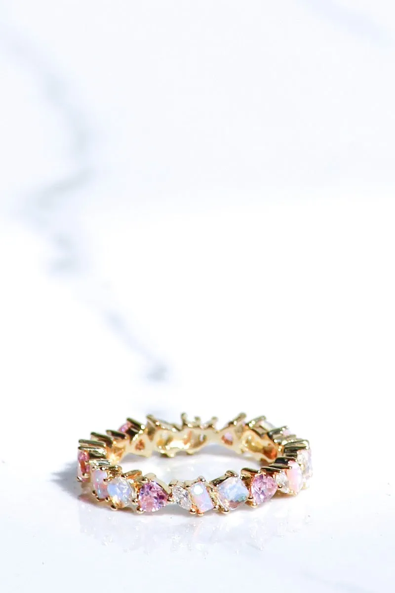 VIENNA MINI RING- PINK OPAL sold by Native Gem product image thumbnail 4