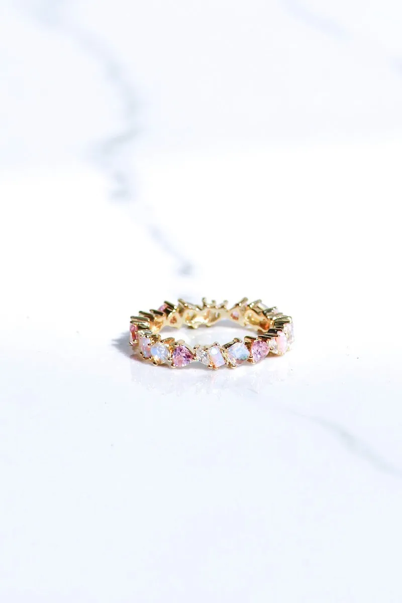 VIENNA MINI RING- PINK OPAL sold by Native Gem product image thumbnail 5