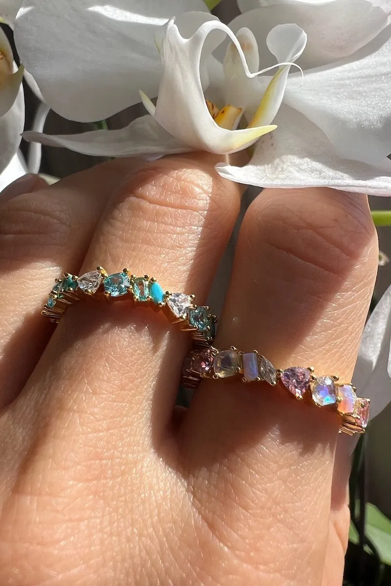 VIENNA MINI RING- PINK OPAL sold by Native Gem product image thumbnail 3