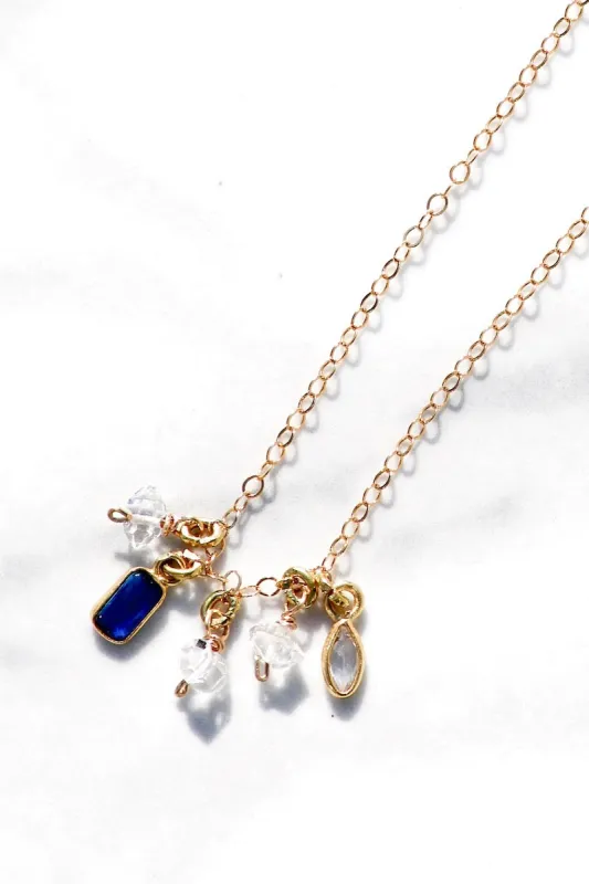 SUNSHOWER BLUE SAPPHIRE NECKLACE sold by Native Gem