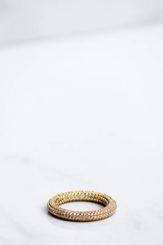 HALO RING- 14K GOLD VERMEIL sold by Native Gem