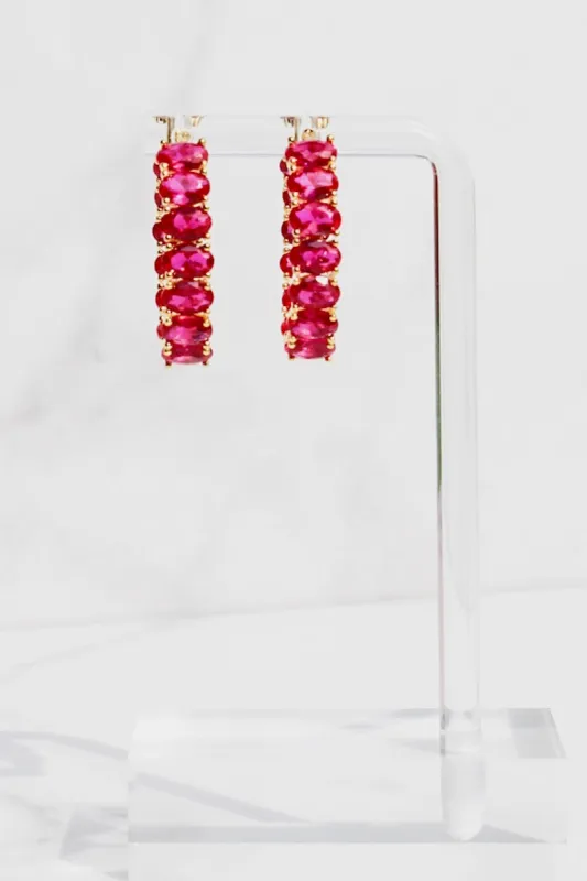 ELLIPSE HOOPS- RUBY sold by Native Gem