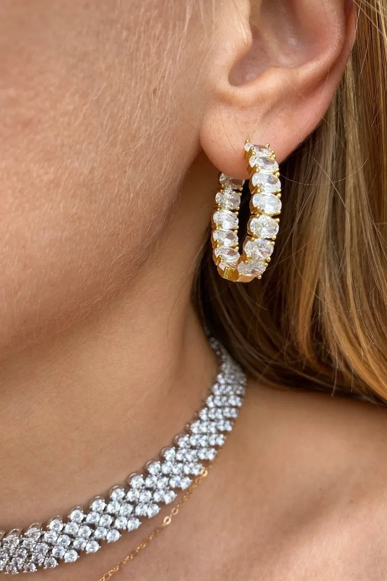 ELLIPSE HOOPS- GOLD sold by Native Gem product image thumbnail 2