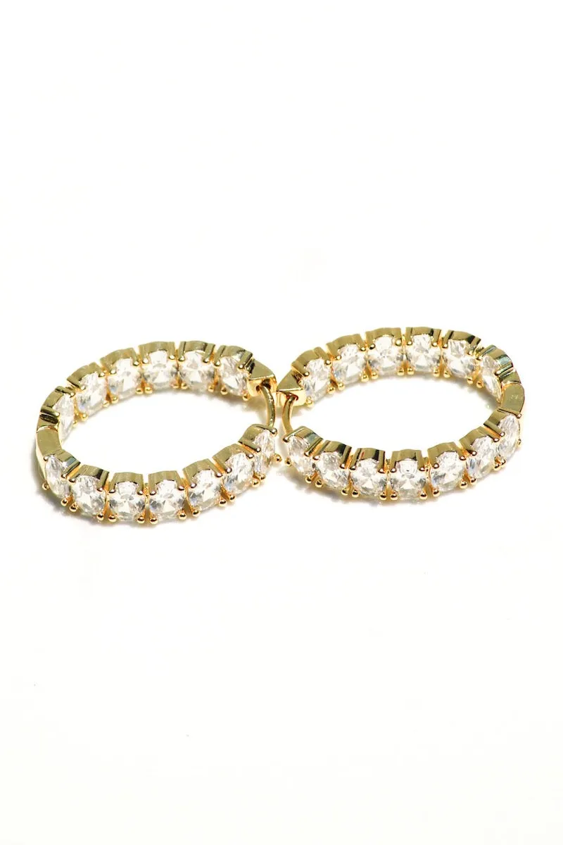 ELLIPSE HOOPS- GOLD sold by Native Gem product image thumbnail 3