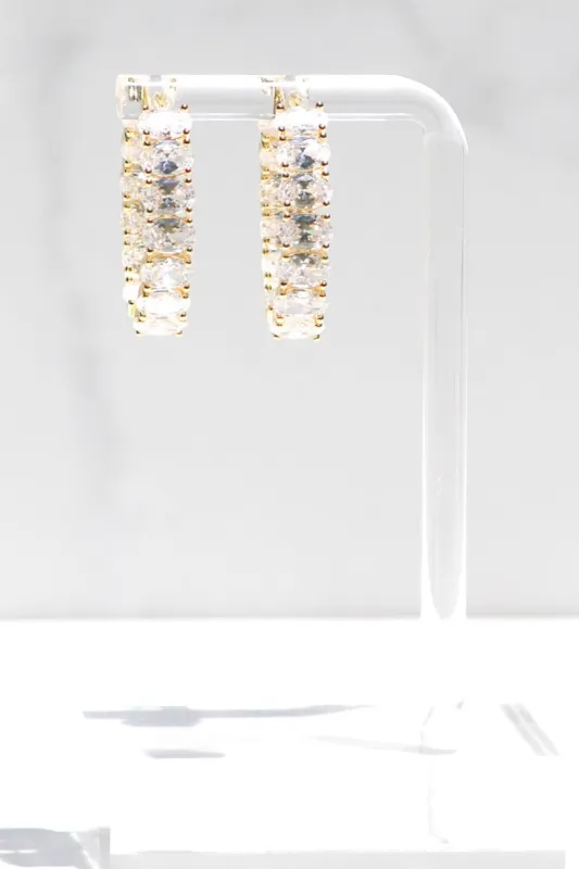 ELLIPSE HOOPS- 14K GOLD VERMEIL sold by Native Gem