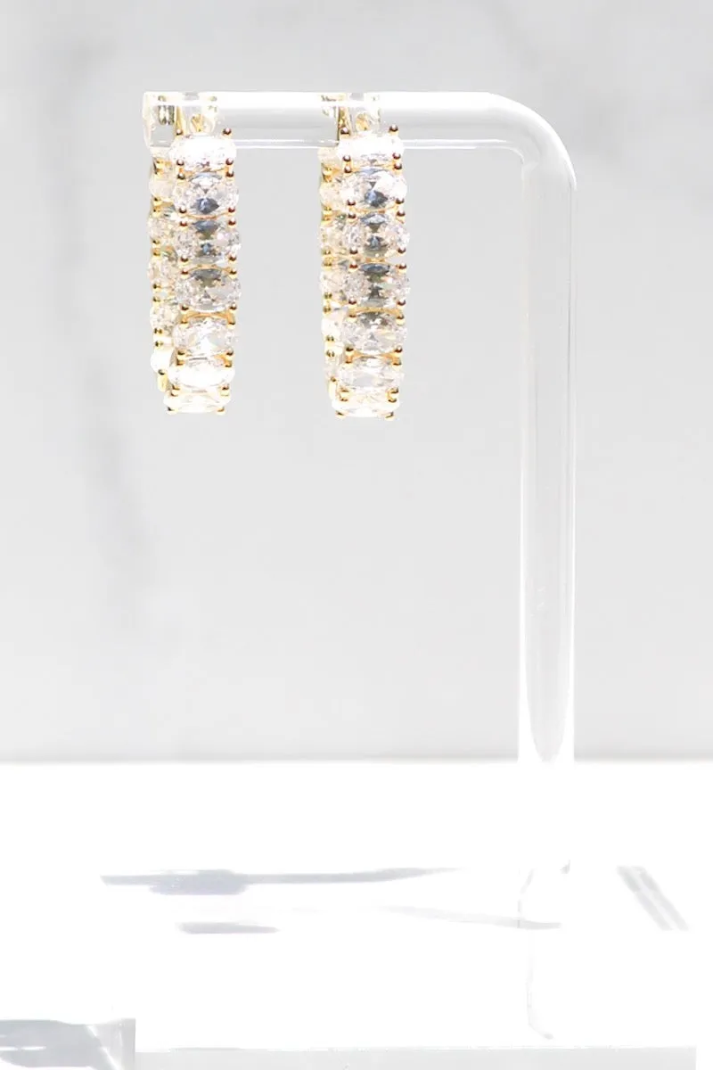 ELLIPSE HOOPS- GOLD sold by Native Gem