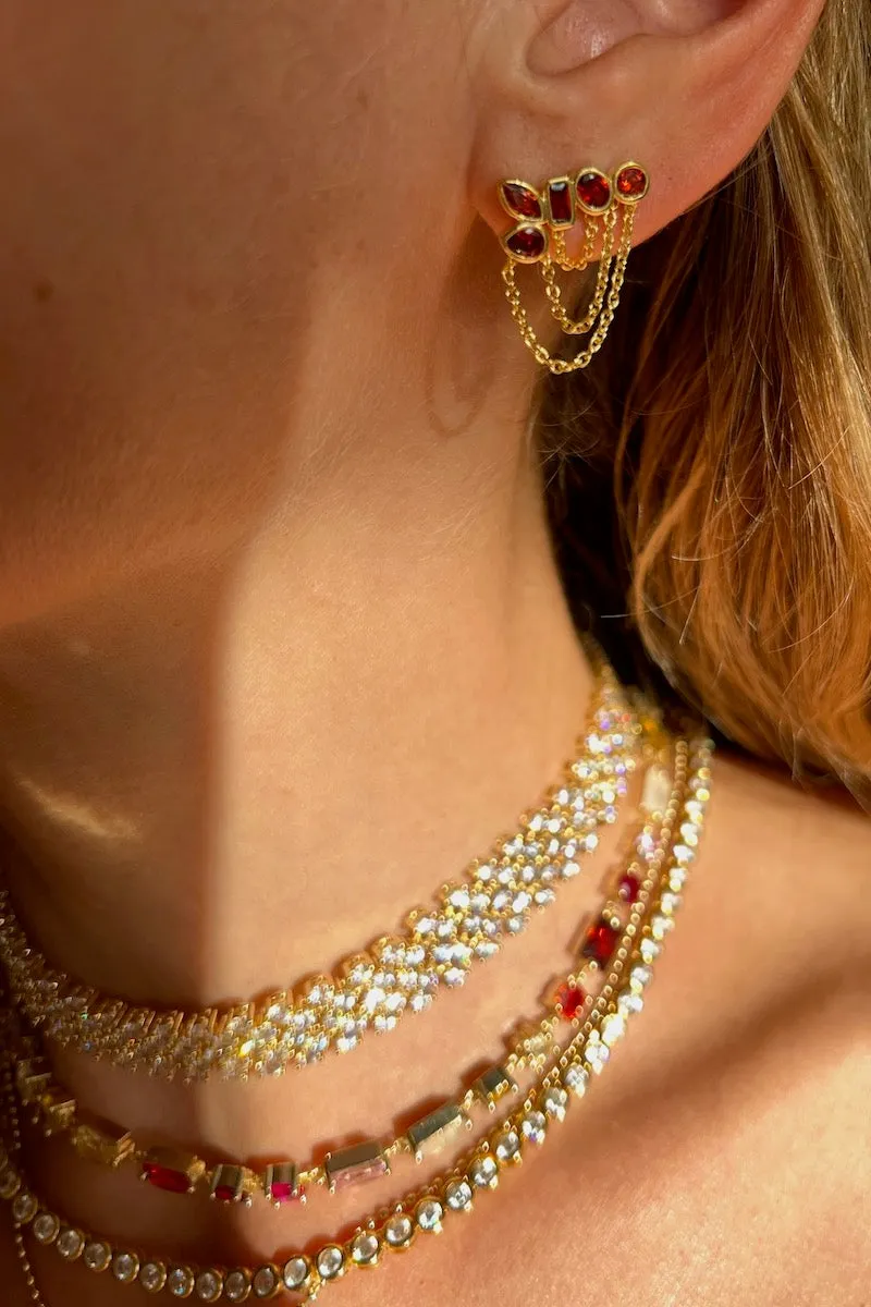 ATHENA EARRINGS- GARNET sold by Native Gem product image thumbnail 2