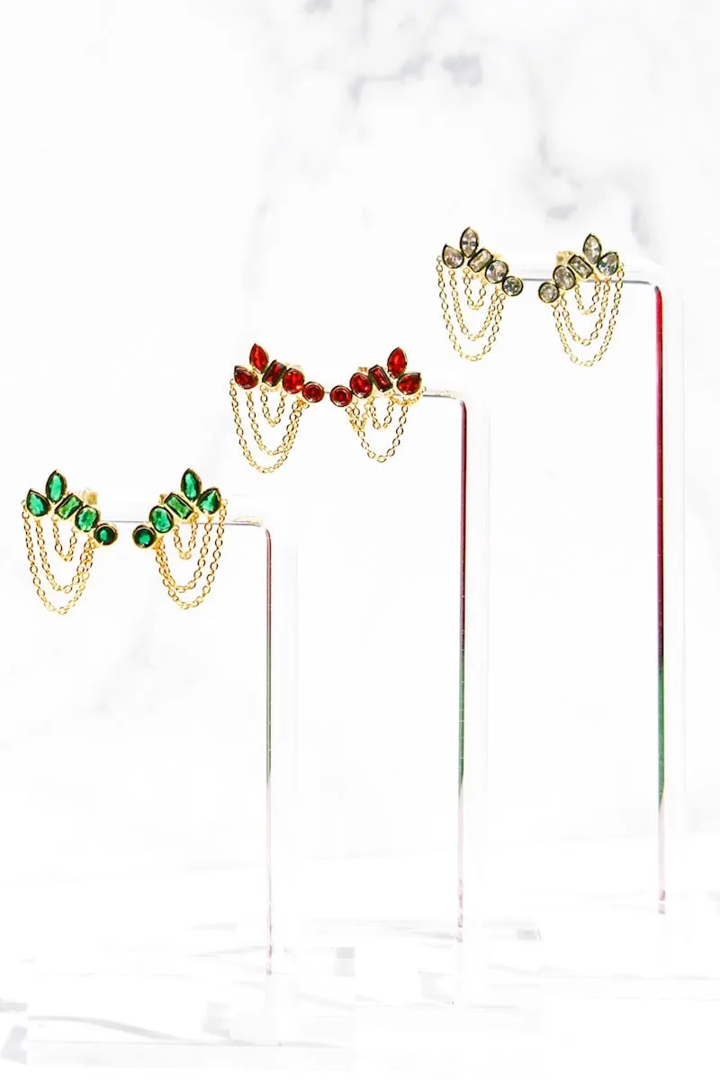 ATHENA EARRINGS- EMERALD sold by Native Gem product image thumbnail 2