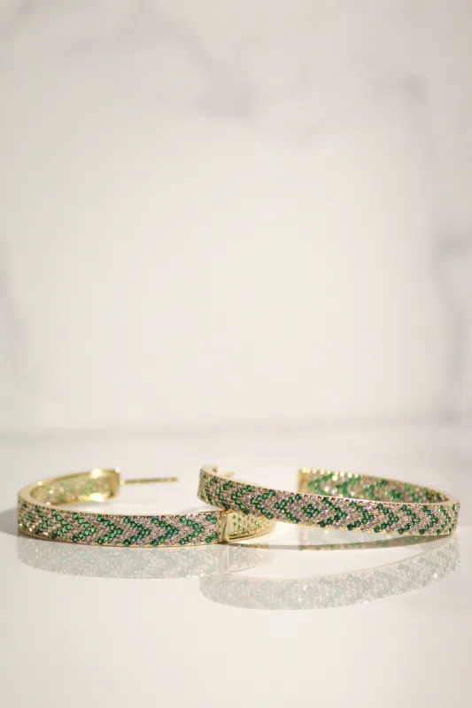 AXEL HOOPS- EMERALD sold by Native Gem