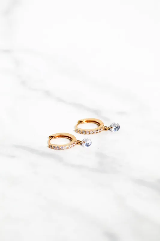 BON BON CIRCLE HUGGIES- 14K GOLD VERMEIL sold by Native Gem