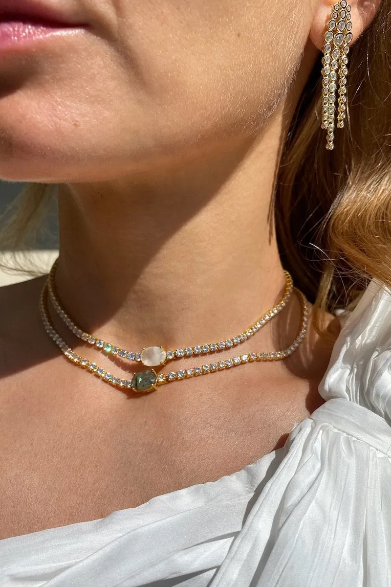 PRINCESS NECKLACE- RAINBOW MOONSTONE sold by Native Gem product image thumbnail 2