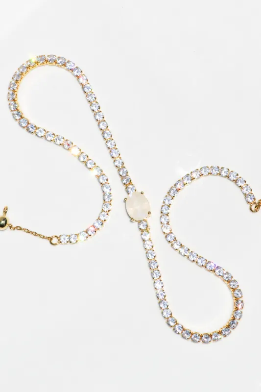 PRINCESS NECKLACE- RAINBOW MOONSTONE sold by Native Gem