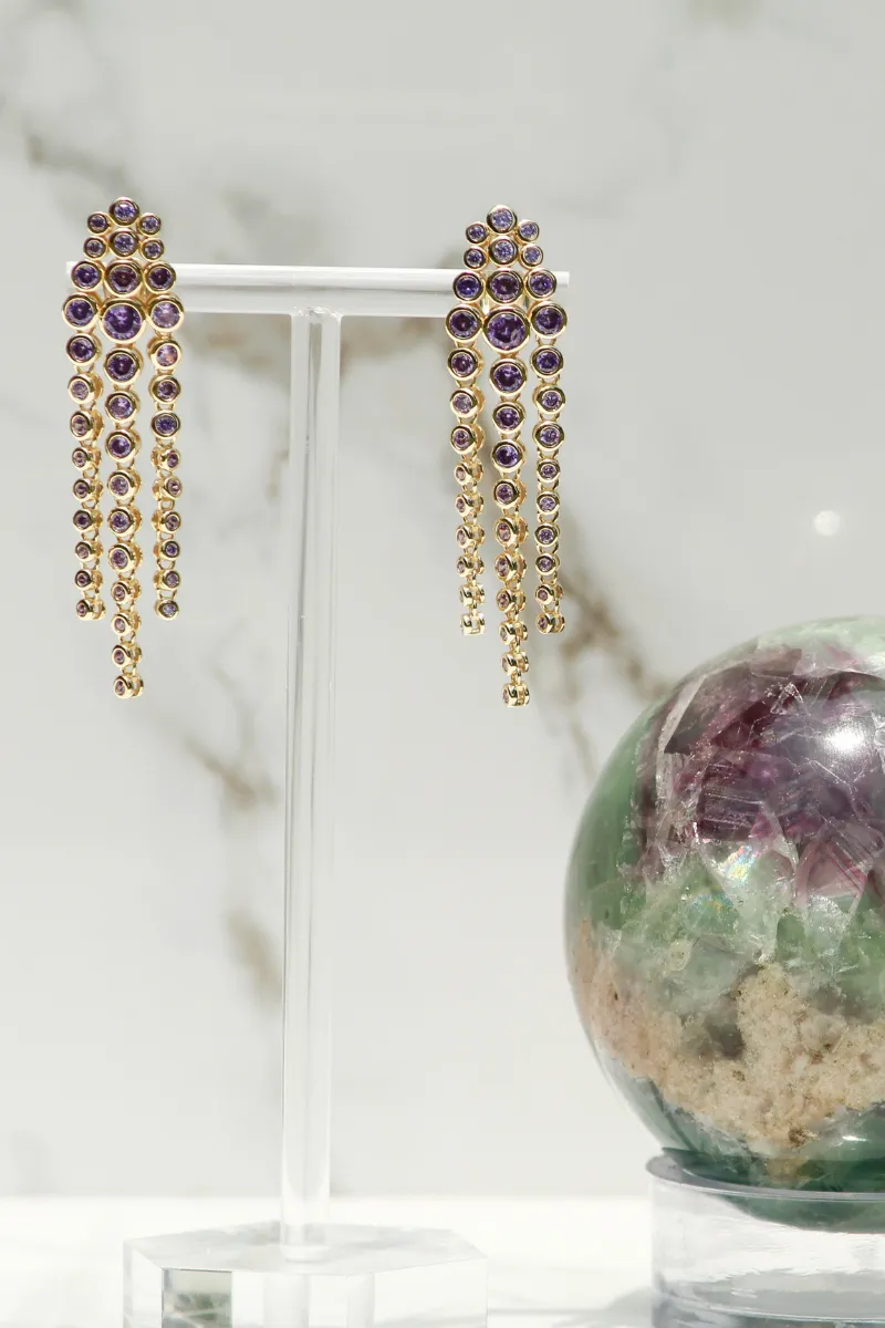 SIZZLE EARRINGS- AMETHYST sold by Native Gem product image thumbnail 2