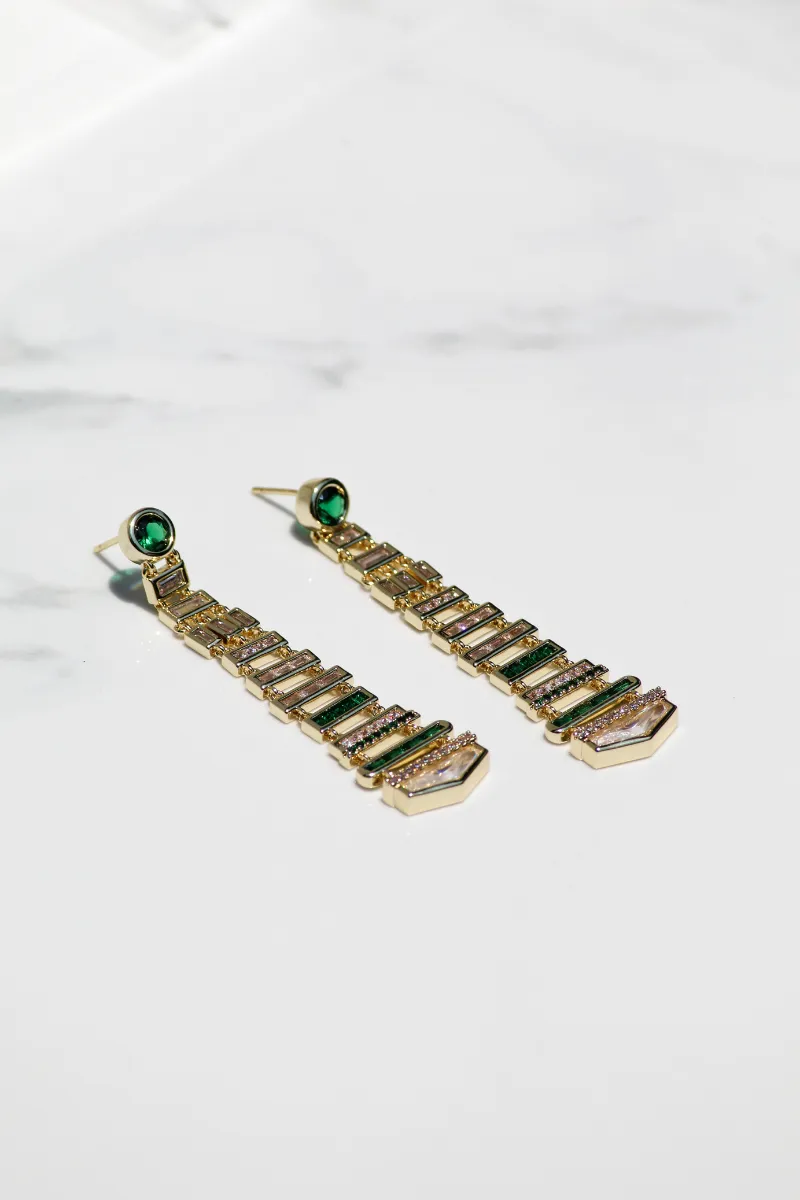 DECO EARRINGS- EMERALD sold by Native Gem product image thumbnail 2