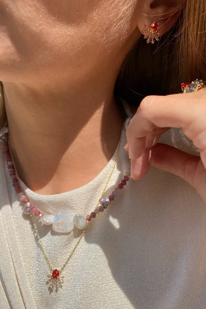 CRYSTALINE NECKLACE- FIRECRAKER ORANGE sold by Native Gem product image thumbnail 2