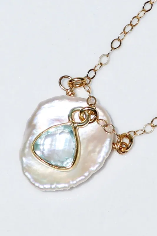 PETUNIA NECKLACE- AQUA made by Native Gem