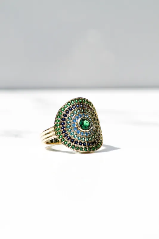 UTOPIA RING- AQUA MOSS sold by Native Gem
