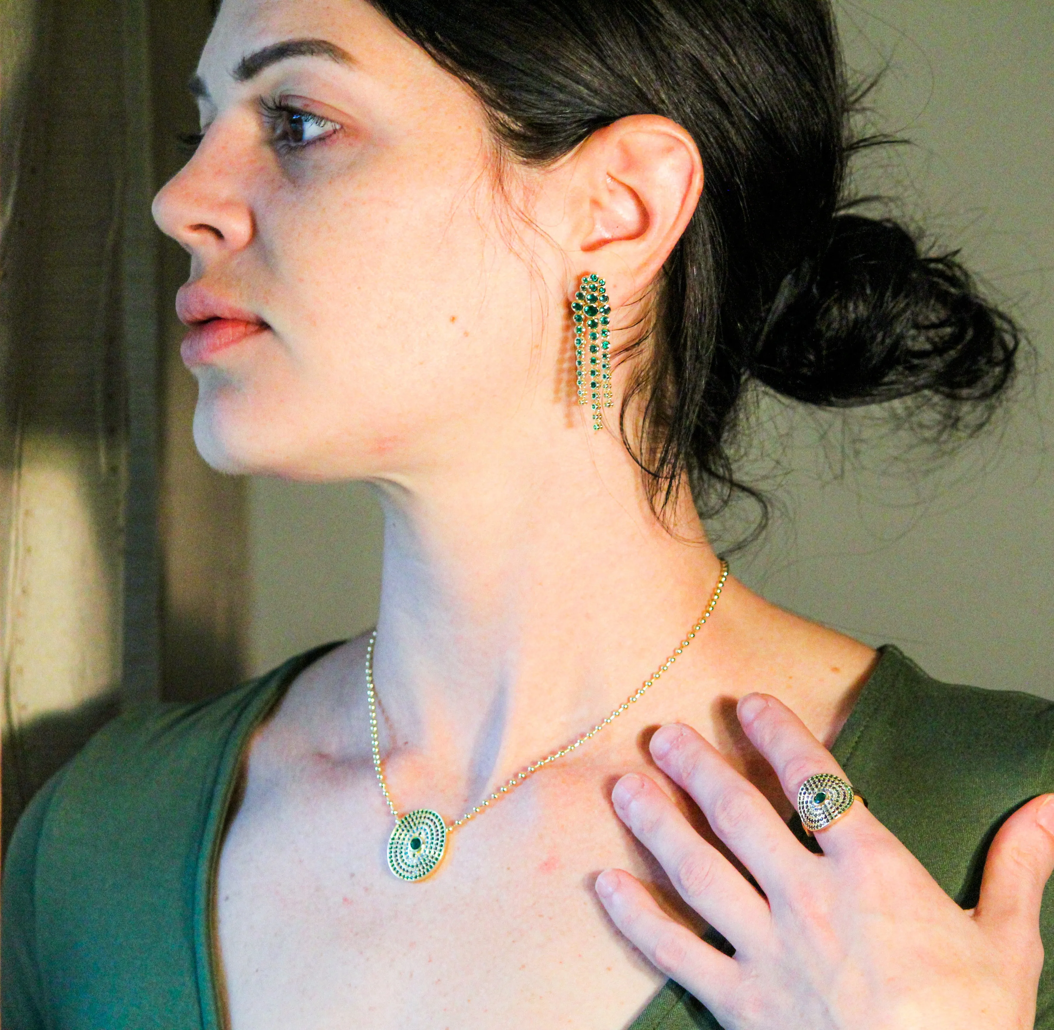 UTOPIA NECKLACE- AQUA MOSS sold by Native Gem product image thumbnail 3