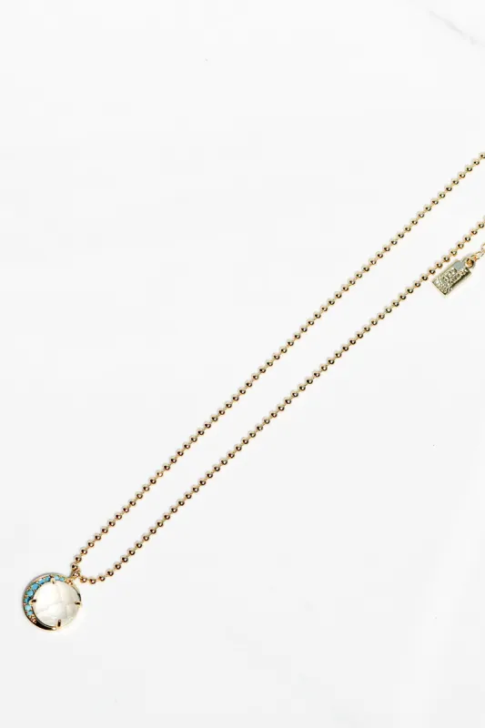 ASTRO NECKLACE- RAINBOW MOONSTONE sold by Native Gem