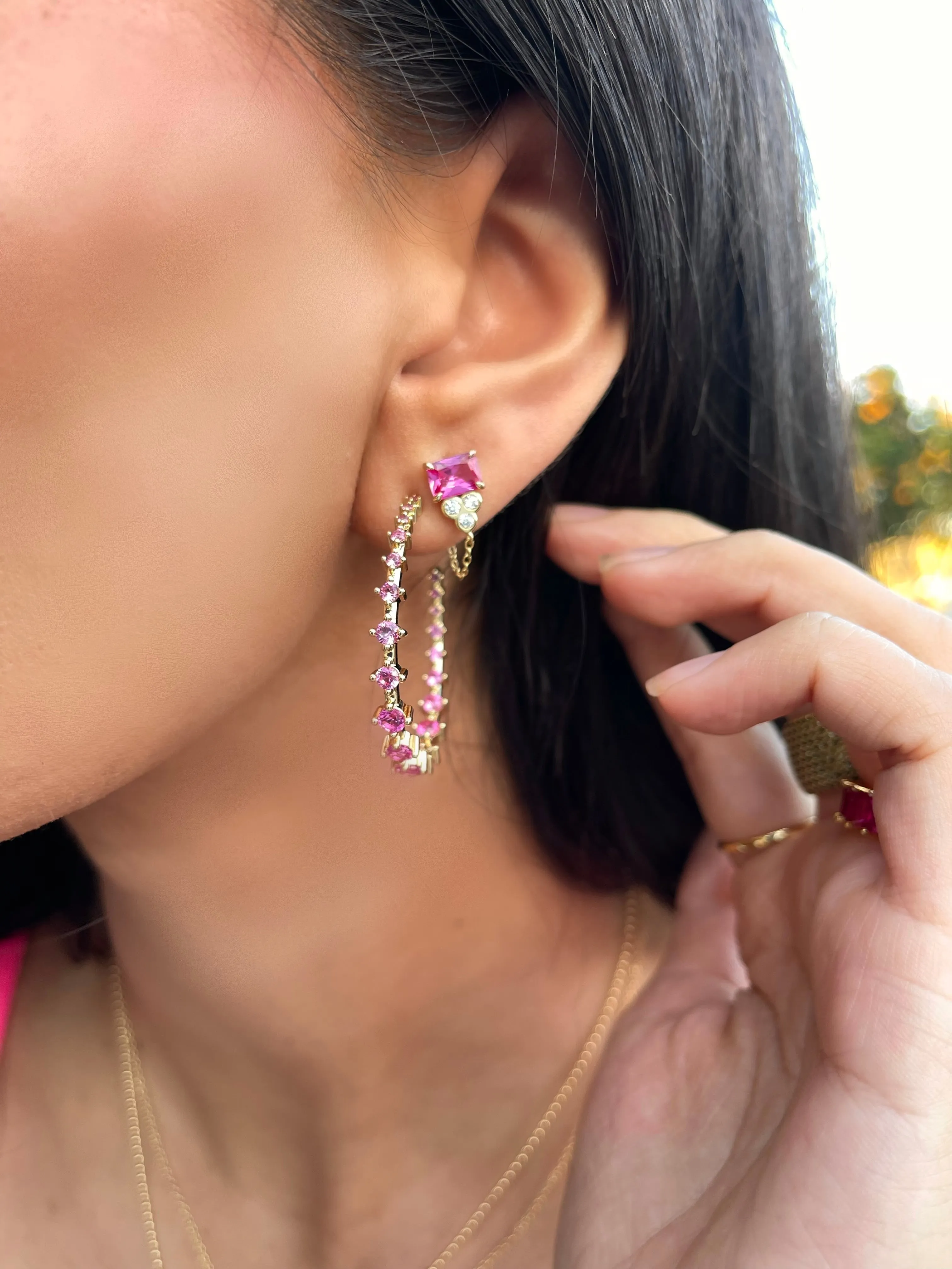 SHIVA EARRINGS- PINK sold by Native Gem product image thumbnail 2