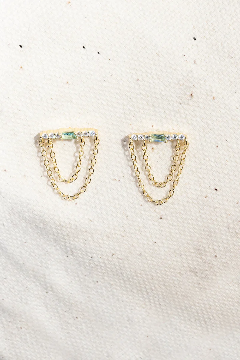 WATERFALL EARRINGS- PERIDOT sold by Native Gem
