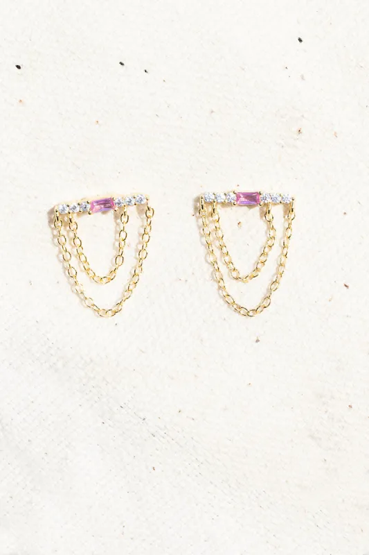 WATERFALL EARRINGS- PINK sold by Native Gem