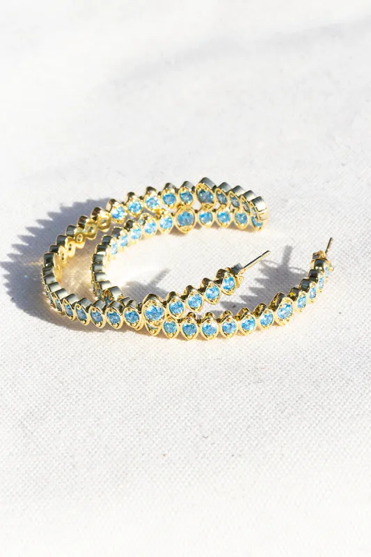 OCULUS HOOPS- AQUAMARINE sold by Native Gem